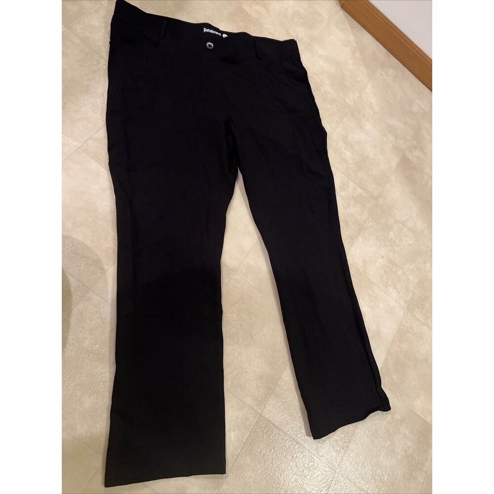 Betabrand Women's Size 3XL Black Pull On Straight Leg Pants Activewear Casual